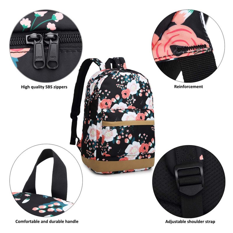 JIANYA School Backpack for Teen Girls - Lightweight Kids Girls School Book Bag Backpack Set - Image 2